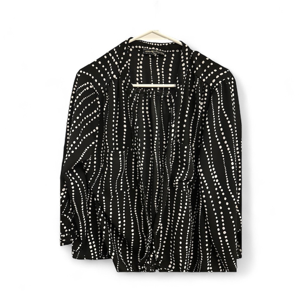 Adrienne Vittadini Black and White Polka Dot Blouse